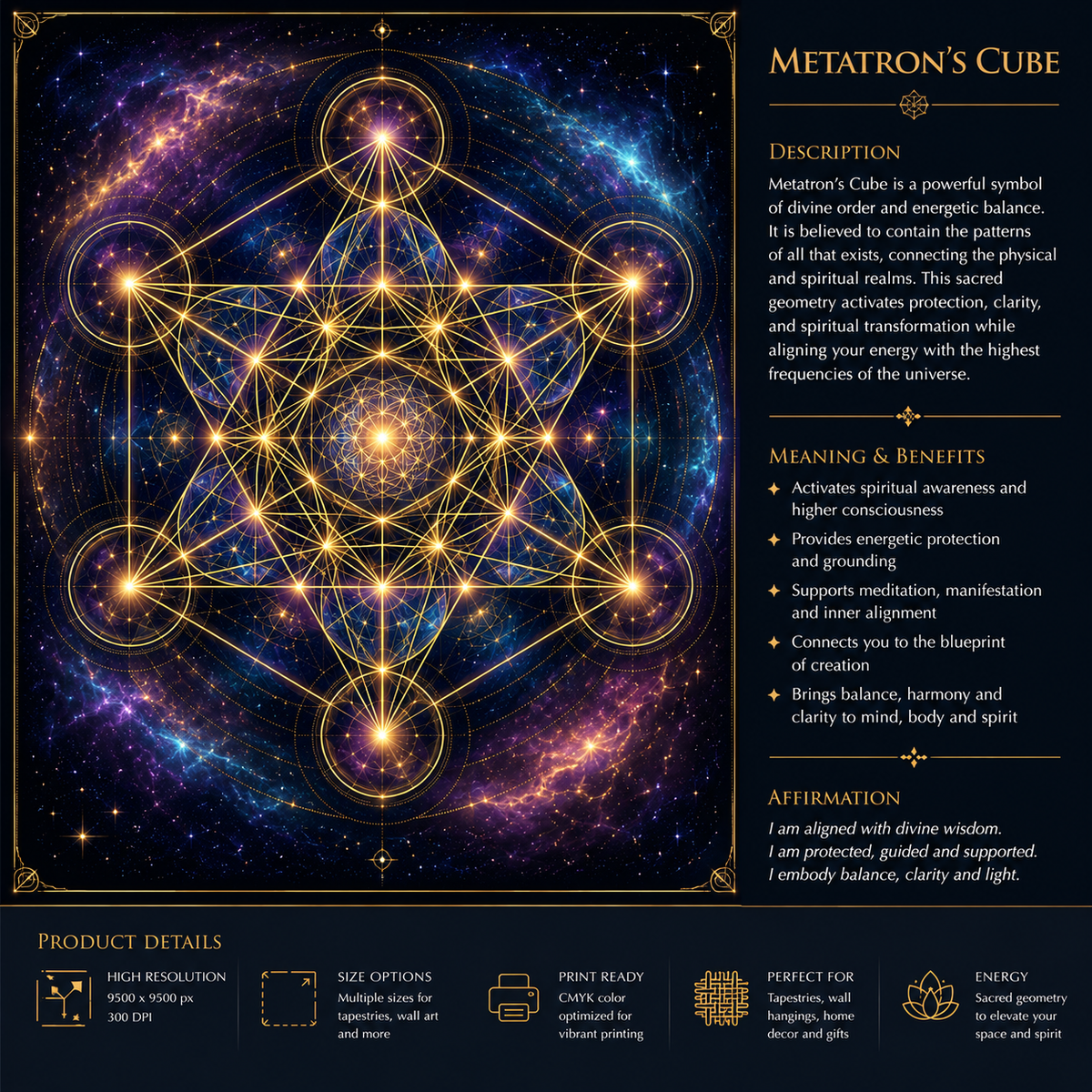 Metatrons cube Poster